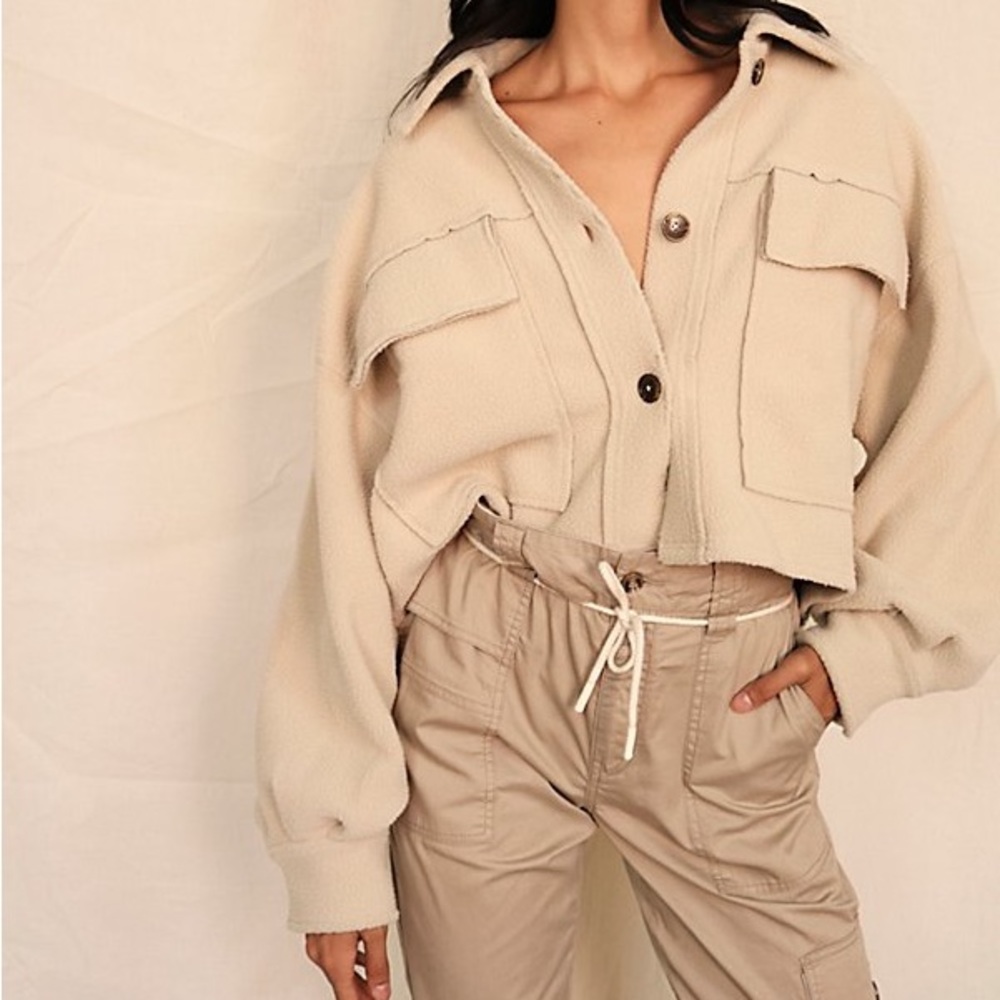 free people beige james jacket